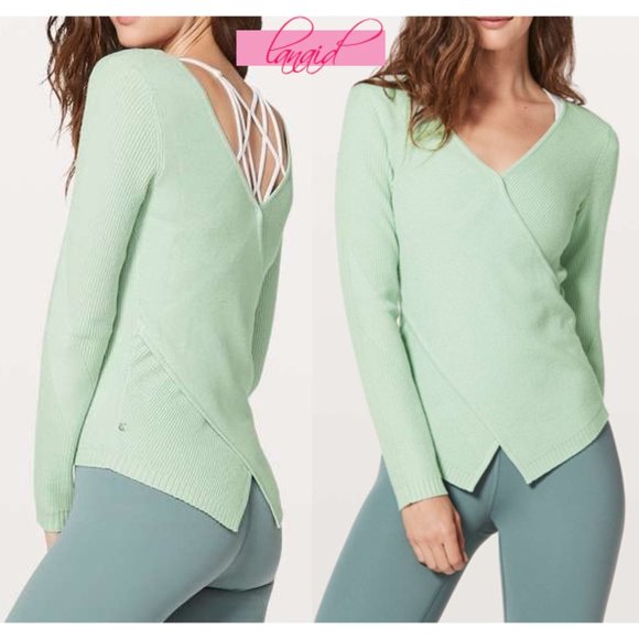 lululemon athletica Sweaters - Lulu Wrap It Back Sweater Reversible Open Back 4